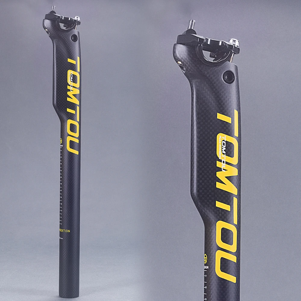 TOMTOU Road Bicycle 3k Carbon Aero Seatpost Cycling Mountain Bike 27.2