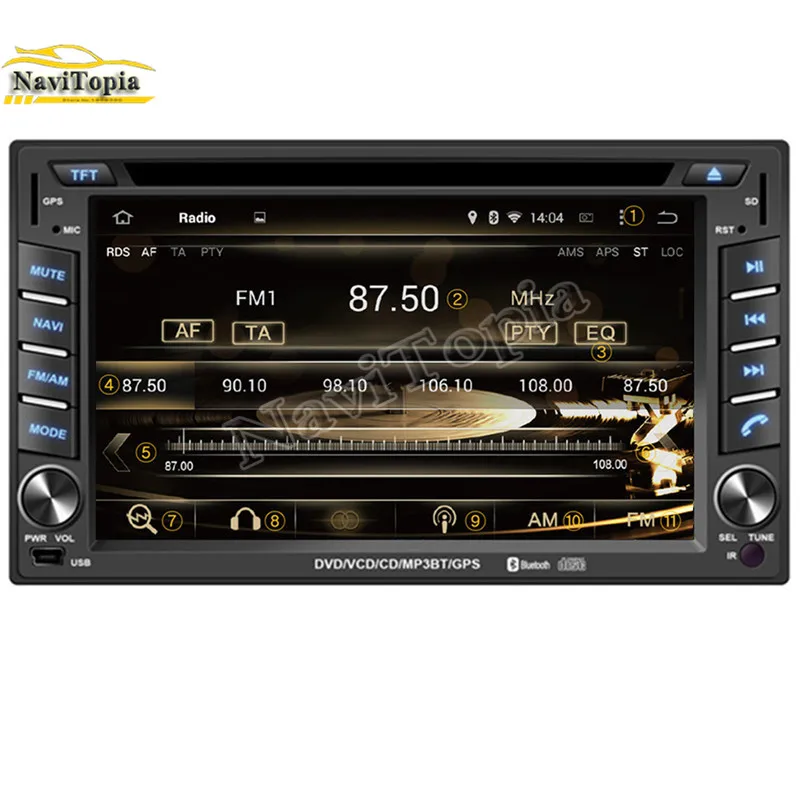 Excellent NAVITOPIA 4G RAM 32G ROM Octa Core Android 9.0 Car DVD Multimedia Player GPS Navigation for Hyundai Coupe SIII 2001-2011 2