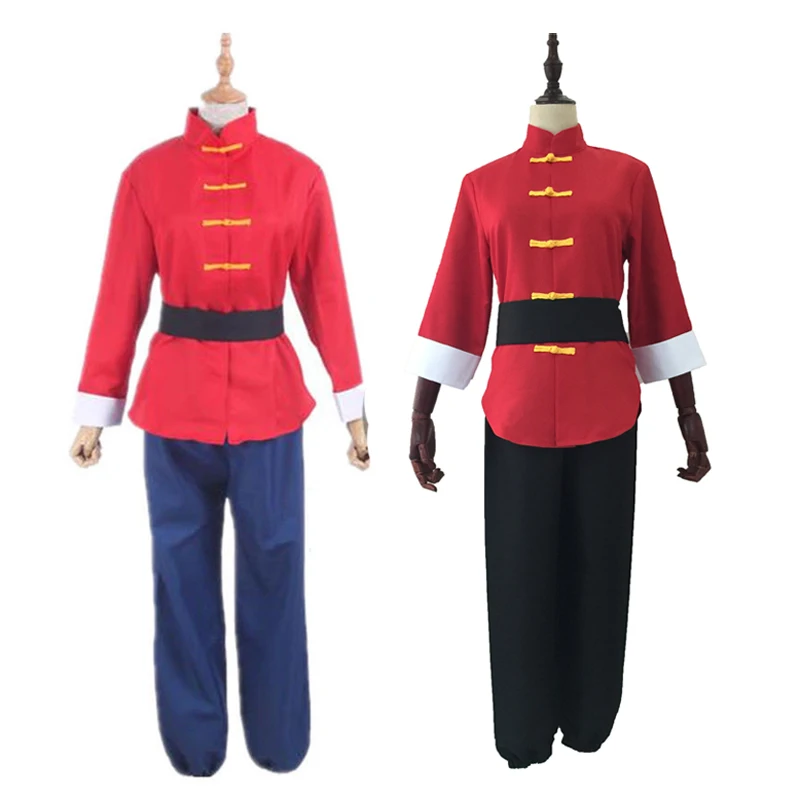 Бесплатная доставка Ranma 1/2 niпун-no-Ichi One-Half Saotome Косплей Костюм без рукавов рукав три