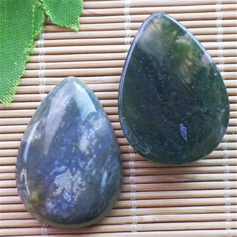 

(2 pieces/lot) Wholesale Natural Indian Agates Teardrop CAB CABOCHON 31x23x6mm Fashion Jewelry ZY3425