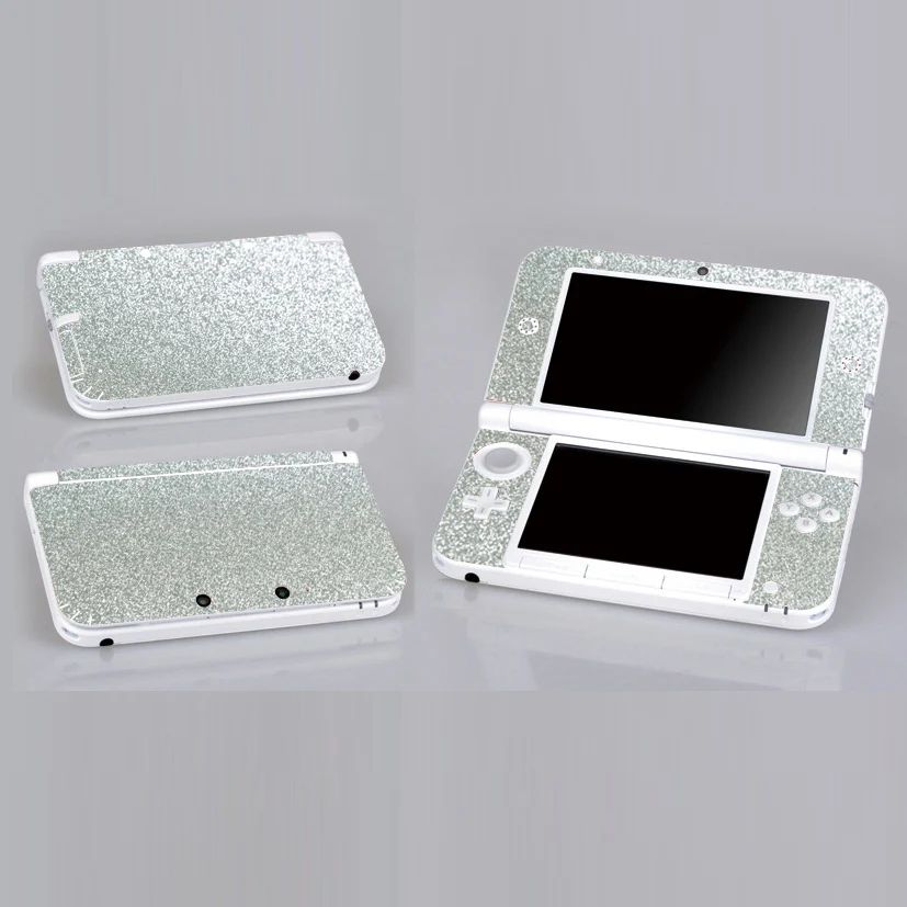 Сияющий Серебряный Bling Блеск Защитная Наклейка для nintendo 3DS XL LL скины стикеры s