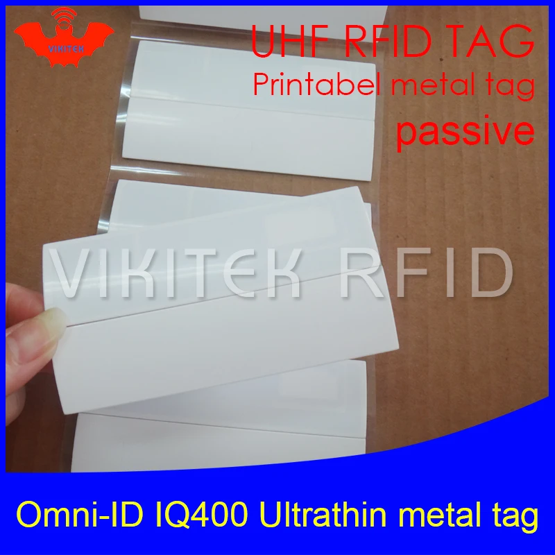 UHF RFID антиметаллическая метка omni-ID IQ400 IQ 400 915 МГц 868 МГц Impinj Monza4QT EPCC1G2 6C для печати Пассивная RFID синтетическая этикетка