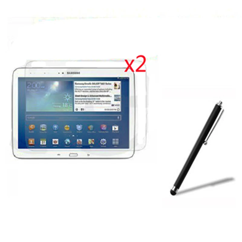 3в1 2x прозрачная защитная пленка для ЖК-экрана + 1x Стилус Samsung Galaxy Tab 3 Tab3 10 1 P5200 P5210