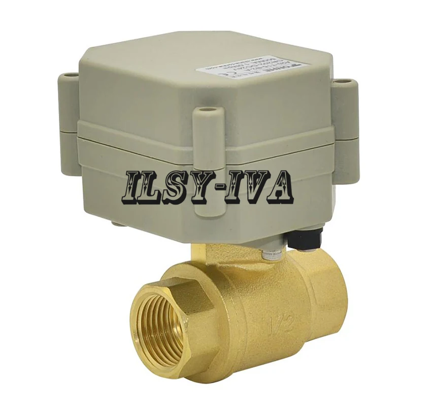 

DN15(G1/2'') two way brass electric actuator valve,DC12V Switch type two wires brass ball valve