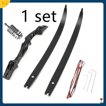 

1 set 40lbs Recurve Bow for Right Hand Wooden Archery Bow Outdoor Shooting Hunting Bow Accessories Sports Blind & Tree
