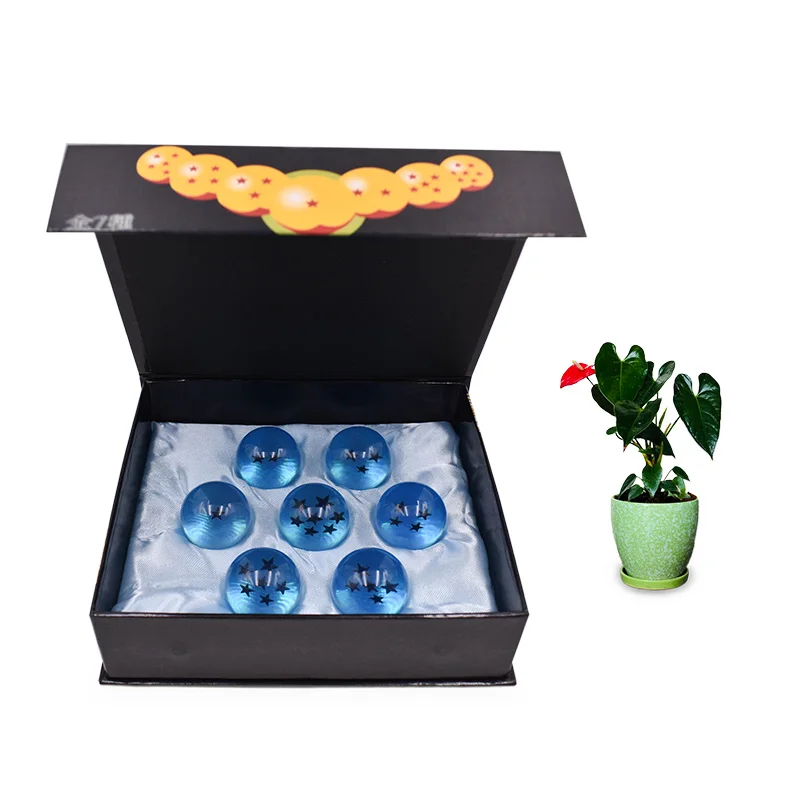 7 pcs/set Anime Dragon Ball 3.5 cm Dragonball 7 Stars Crystal Ball  PVC  Doll Collectible Model Toy Christmas Gift For Children