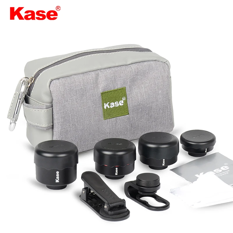 Объектив для мобильного телефона Kase II 4 в 1 комплект широкоугольный + Рыбий глаз