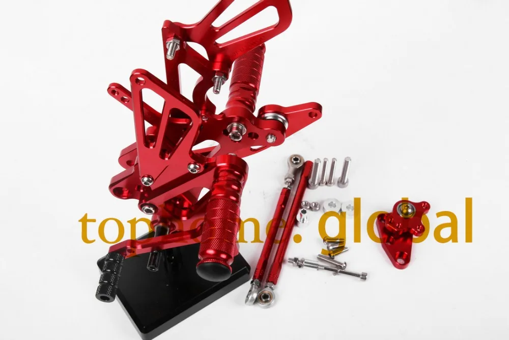 Для Honda CBR600RR 2007- Красный ЧПУ Rearsets подножки задний набор 2008 2009 2010 2011 2012 2013 мотоцикл