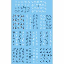 11 упак./лот переводка виниловые наклейки на стену с рисунком черно-белое платье с цветочками в стиле подсолнечное масло лаванды вишня в цвету рыбы D034-044