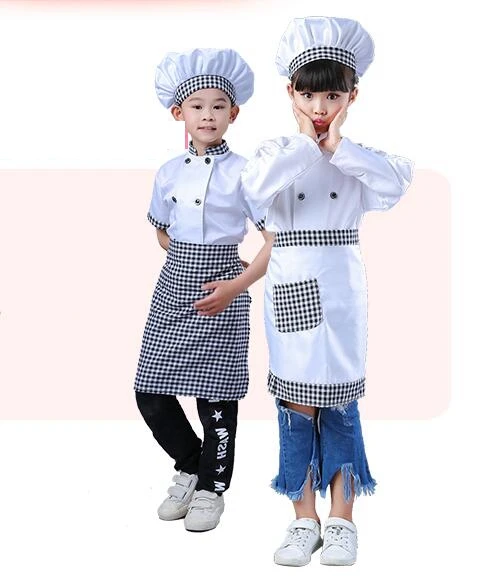 Детские Одежда для шеф-поваров Детские костюмы детская игра Professional костюмы детские маленькие повара играть одежда