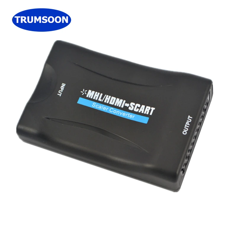 

Trumsoon 1080P SCART to HDMI Converter and HDMI to SCART Converter Video Audio Signal Adapter for DVD TV Monitor PC