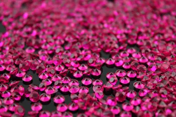 

10000 pcs / lot 6mm 1Carat Wedding Cerise Pink Table Crystal Diamond Scatter Acrylic Diamond Crystal Confetti Wedding Decoration
