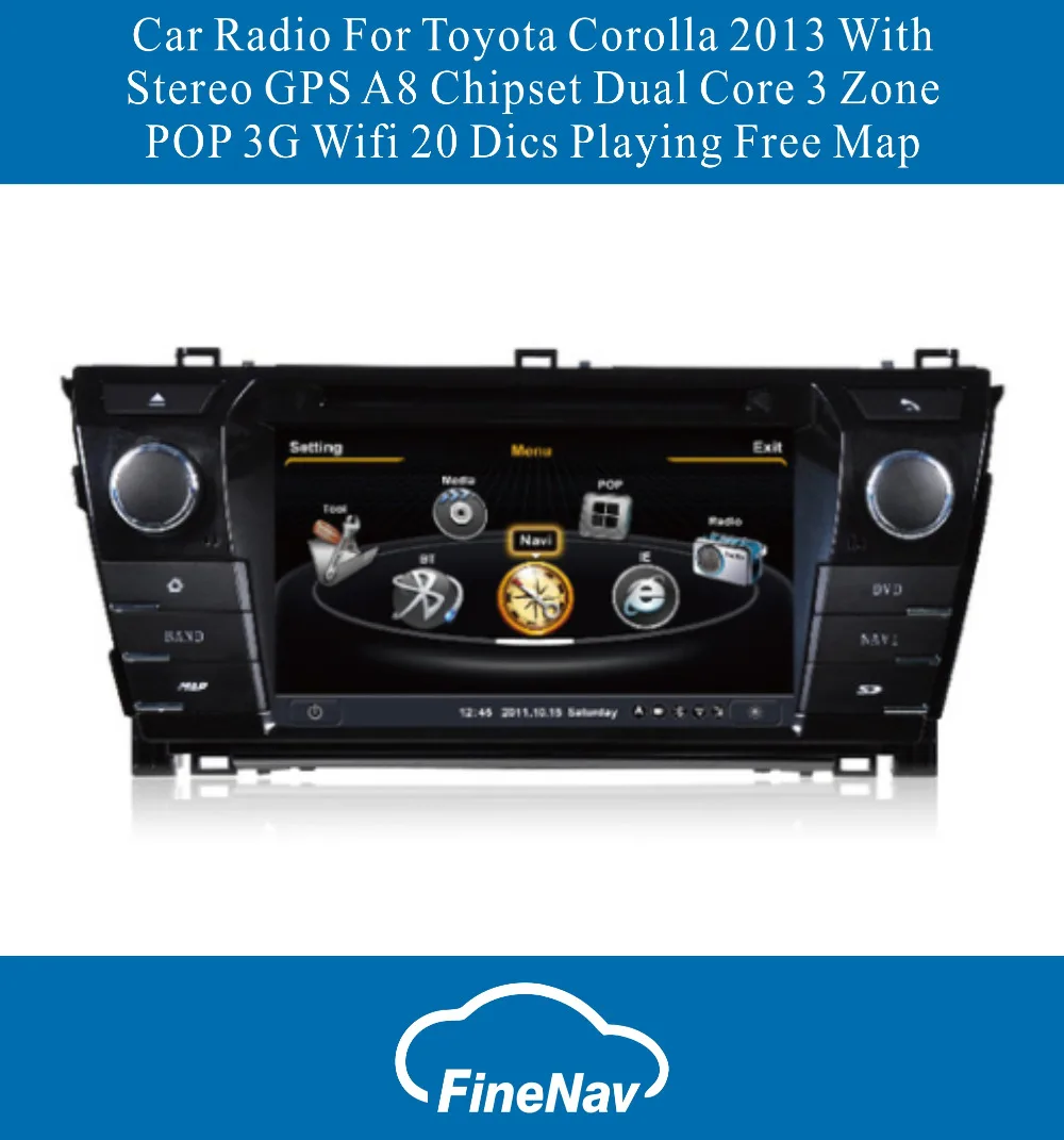 A8 Chipset 3G Wifi Car Radio For Toyota Corolla 2013 2014 2015 With