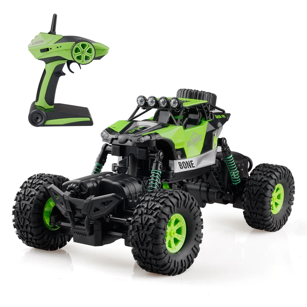 GizmoVine 2,4 г 4WD RC автомобиль двойные двигатели Bigfoot автомобиль дистанционного Управление игрушки 1/16 Водонепроницаемый RC Desert багги грузовик грязи велосипед для детей