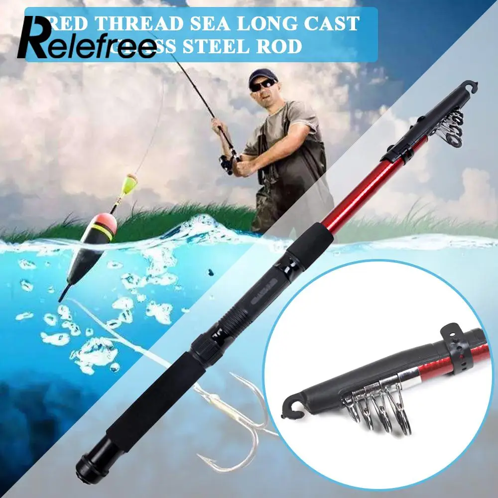 

Telescopic Fishing Rod Spinning Fishing Pole Catch Saltwater Professional Fishing Equipment 1.5m Freshwater FRP