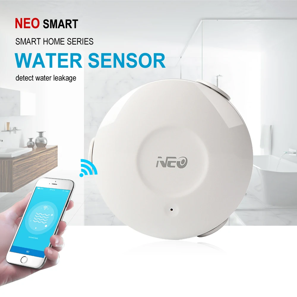 Беспроводной датчик утечки воды Tuya smart Life Wi Fi с оповещением об утечке поддержкой