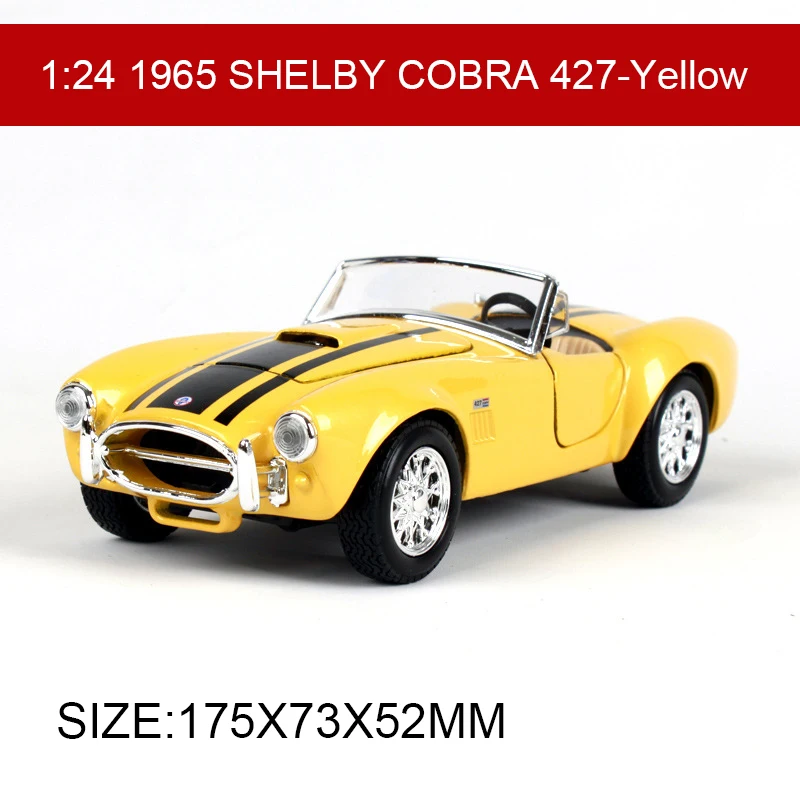 Maisto 1:24 1965 SHELBY COBRA 427 литая модель автомобиля металлическая машина детские игрушки