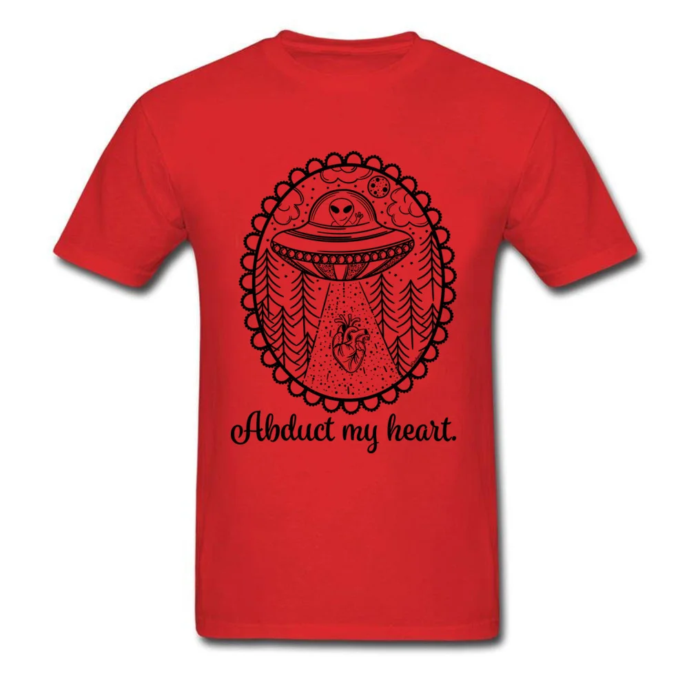 Abduct My Heart Europe Short Sleeve Tops T Shirt Summer/Autumn O Neck Pure Cotton Men Tshirts Europe T Shirt Oversized Abduct My Heart red