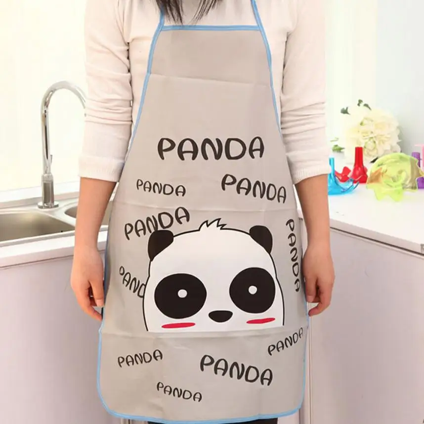 

Durable Women Waterproof Cartoon Kitchen Cooking Bib Apron drop shipping 420