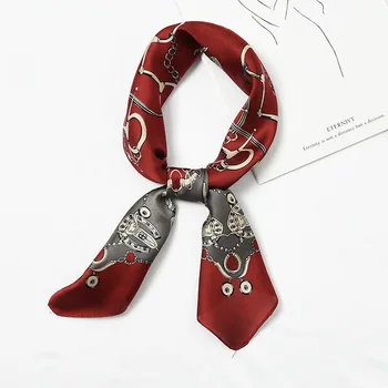 

Print Flower Bandana Square Scarf For Ladies Fashion Silk -like Hair Handkerchief Women Tas Scarf 2019 (mate: 70 *70 Cm)