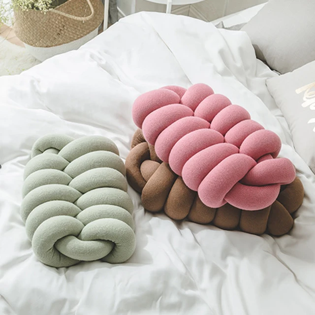 Tied Knot Sofa Cushion Solid Soft Back Cushions Baby Sleeping Pillow Tied Knot Sofa Cushion Solid Soft Back Cushions Baby Sleeping Pillow Stuffed Including Cotton