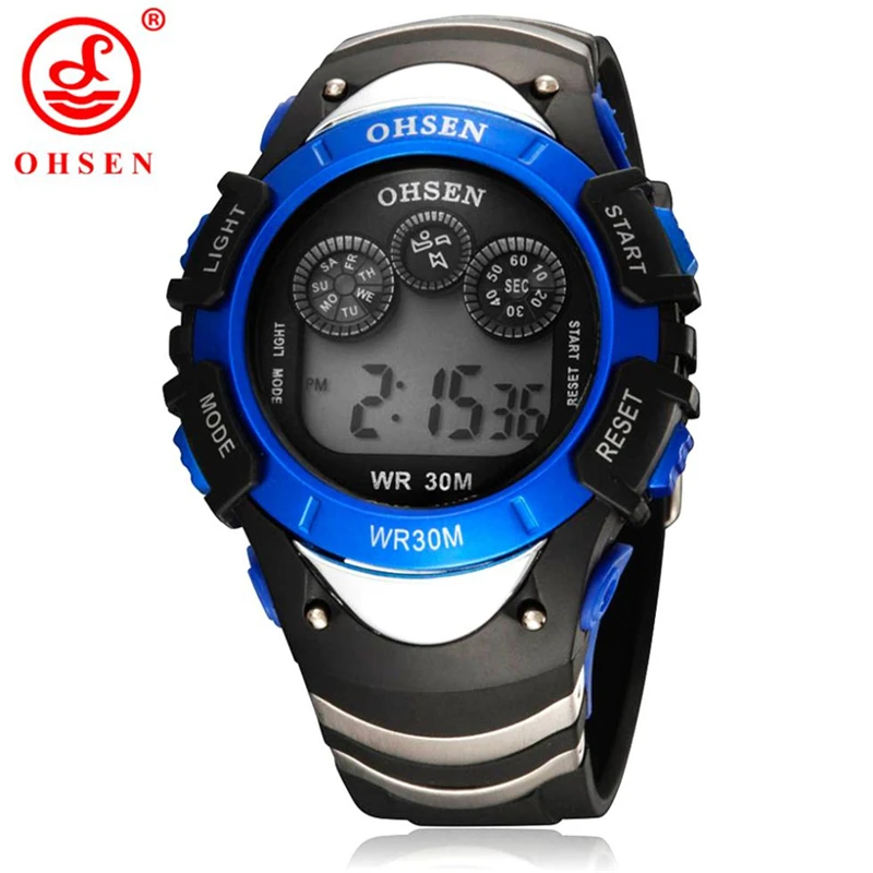 Prix pour 2017 Promotion Ohsen Montre Numérique Étanche Sport Chronographe Alarme Poignet Montres pour Filles/Garçons Prix pour 2017 Promotion Ohsen Montre Numérique Étanche Sport Chronographe Alarme Poignet Montres pour Filles/Garçons