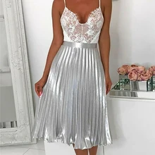 Женская Повседневная плиссированная юбка миди, высокая талия, вечерние, Клубная одежда, летняя, праздничная, элегантная, винтажная,, женская тонкая модная одежда, хит