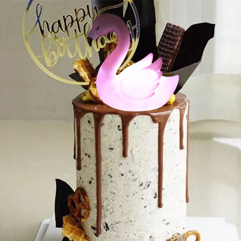 1 PCS Flamingo LED Light Home Living Room Table Kitchen Cake Dessert Party Festival wedding christmas for home Decoration X