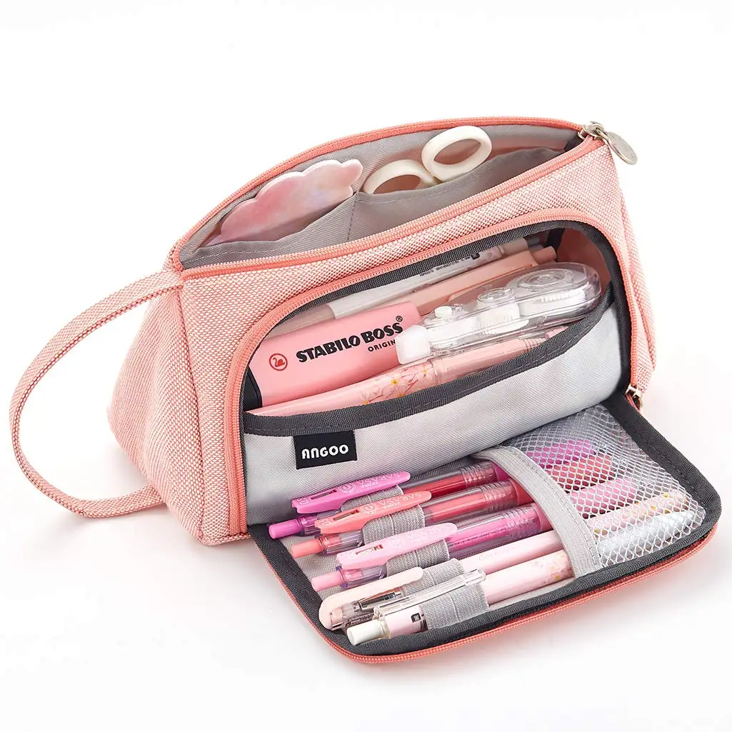 Grande capacité de rangement garçon bureau Portable Pour école Trousse à 3 compartiments femme Couleur : crayon Cadeau fille Grande capacité de rangement garçon bureau Portable Pour école Trousse à 3 compartiments femme Couleur : crayon Cadeau fille