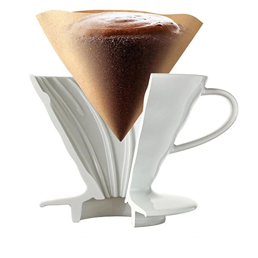 40pcs Paper Coffee Filters Bag Wooden Hand Drip Espresso or Tea Filter