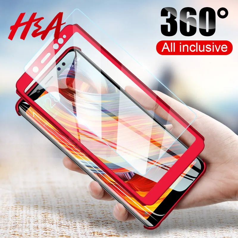 Luxury 360 Full Protective Case For Xiaomi Redmi Note 6 5A 5 Pro Phone Case Glass For Redmi S2 6A 6 Pro 5 Plus 5A Case Glass