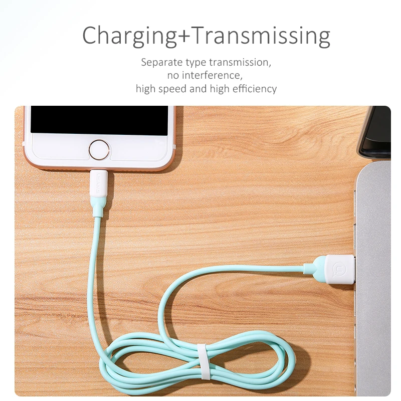 USAMS 5 V 2A الهاتف المحمول كابل يو اس بي ل iphone كبل مزامنة بيانات للإضاءة USB سريع كابل الشاحن ل iphone 6 7 8 X ios 12 11