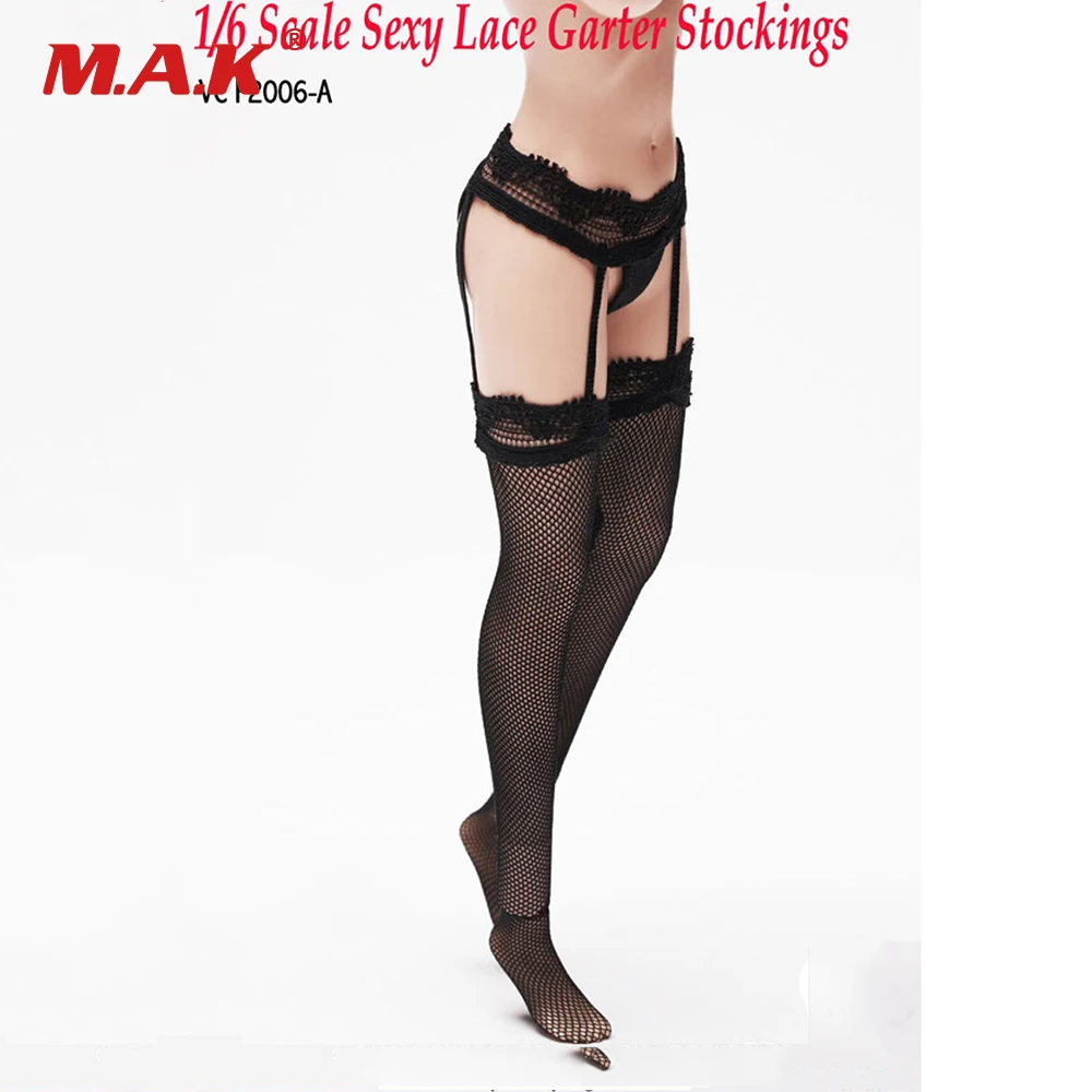 1//6 Female Lace Stockings Action Figure Garter Stockings for Action Figures