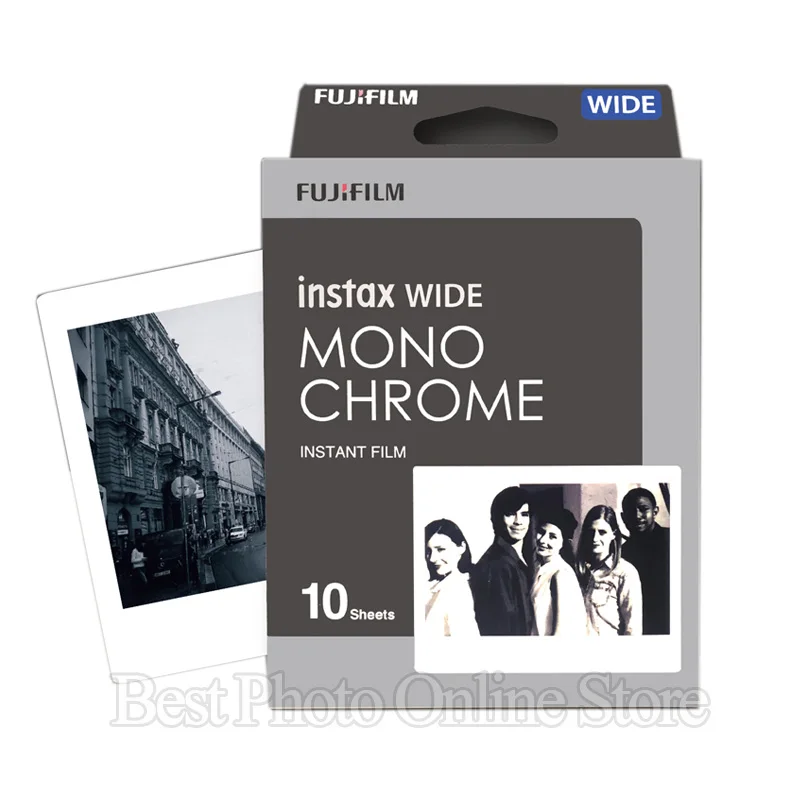 10/20 листов Fujifilm Fuji Instax широкая пленка черно белая монохромная/Радужная/белая