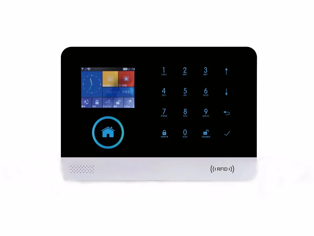 SmartYIBA Touch Keypad Wireless GSM WiFi GPRS Intelligent Alarm Security System Outdoor Solar Power Siren IP Camera Smoke Sensor