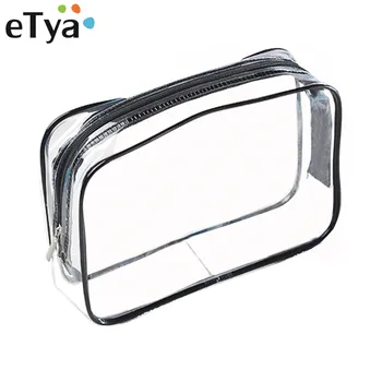 

eTya Transparent Cosmetic Bag Women Travel Waterproof PVC Cearl Makeup Bag Toiletry Bags Makeup Organizer Case Pouch