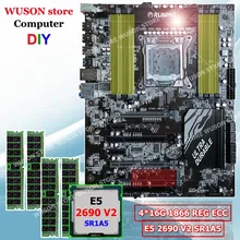 Новое поступление Runing ATX X79 супер процессор Материнская плата Intel Xeon E5 2690 V2 3,0 GHz SR1A5 память 64G(4*16G) 1866MHz REG ECC