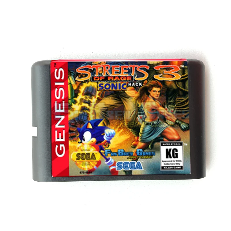 Карта памяти Streets Of Rage 3 Sonic Version 16 bit MD для Sega Mega Drive 2 SEGA Genesis Megadrive|Картриджи| |