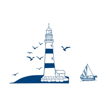 

lighthouse Bird Ocean sea Bedroom Living Room Wall Sticker Decor Decal DIY