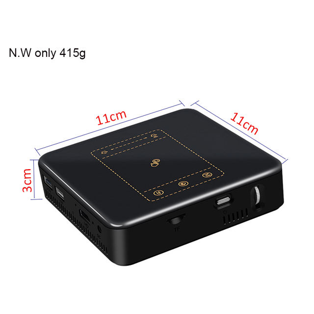 Handheld Mini LED Projector 1080p Android 7.1.2 8000mAh Battery Support