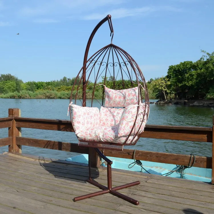 Hierro poco perezoso columpio mecedora reclinable silla columpio silla