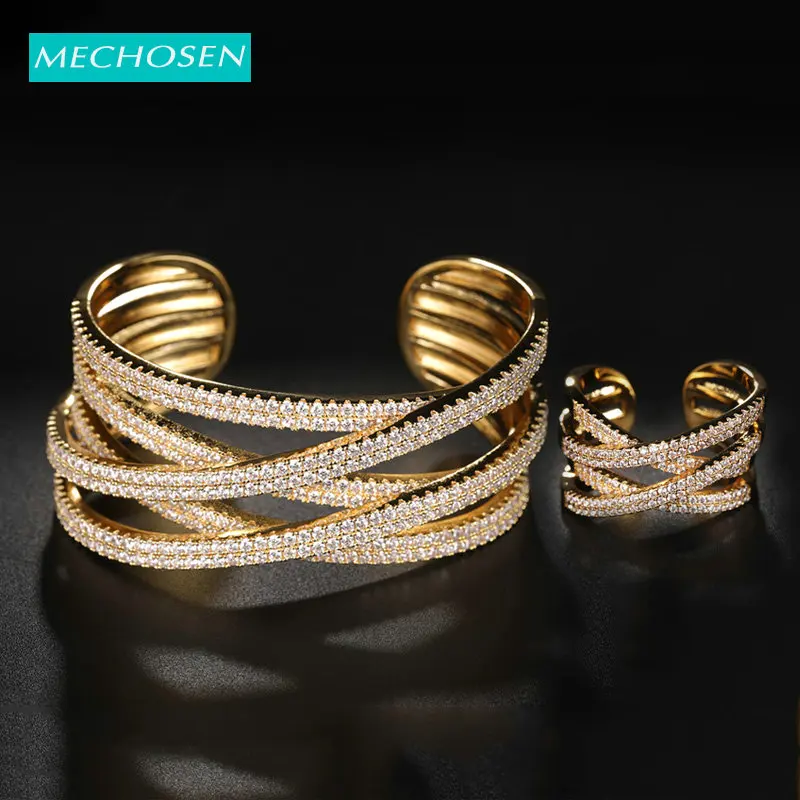 Дорогие mechosen геометрические циркониевые Многослойные дизайнерские высокие набор украшений для женщин Свадебная вечеринка кольцо браслет ... Дорогие mechosen геометрические циркониевые Многослойные дизайнерские высокие набор украшений для женщин Свадебная вечеринка кольцо браслет ...