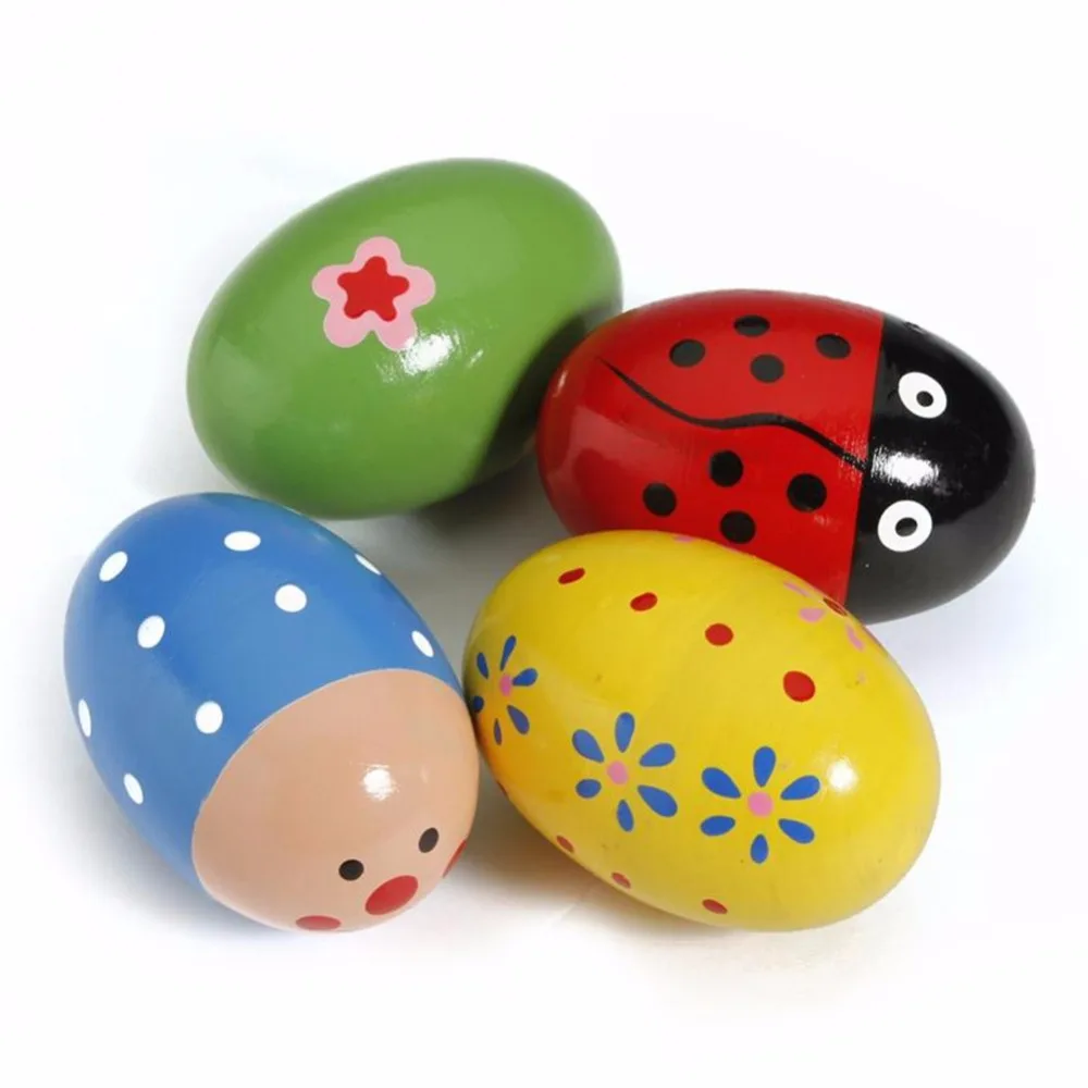 

Colorful Wooden Egg Girl Baby Toy Music Shaker Instrument Music Teaching Percussion Maracas Well Designed Gift Free Shipping