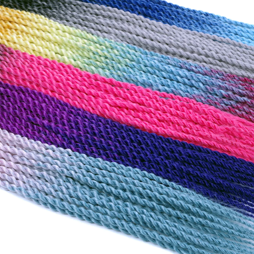 

Full Star Color Senegalese Twist 1 pack 20 Strands Crochet Hair 20 inch Ombre Crochet Braiding Synthetic Black Hair Extensions