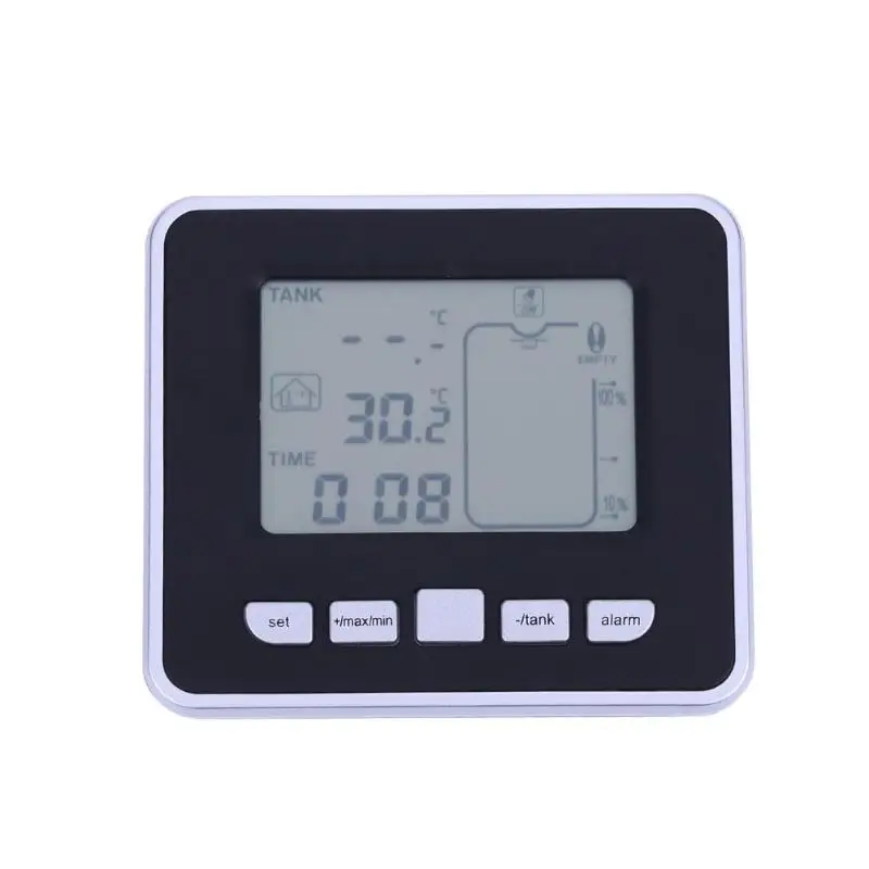

Wireless Ultrasonic Tank Liquid Level Flow Water Meter With Temperature Water Tank Transmitter Mounting Screws Measuring Tool