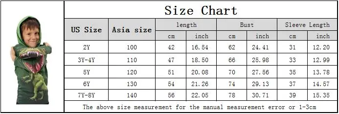 Jimiko/детская футболка толстовка с капюшоном и динозавром толстовка с капюшоном для мальчиков футболка с длинным рукавом Детская толстовка с капюшоном, верхняя одежда