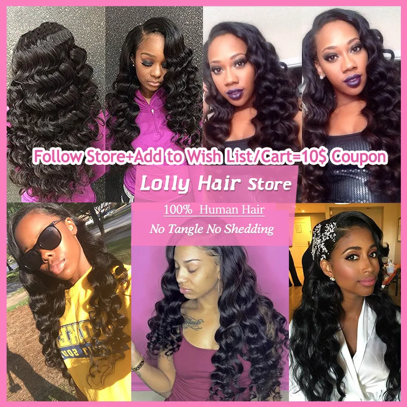 Brazilian Loose Wave Bundles With Closure Remy Hair 3 Bundles With Lace Closure Lolly Hair Human Hair Weave With Closure 4 Pics Brazilian Loose Wave Bundles With Closure Remy Hair 3 Bundles With Lace Closure Lolly Hair Human Hair Weave With Closure 4 Pics