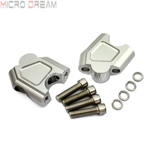 Серебро 7,8 дюйма ручка бар горе Зажим 22 мм руль стояки для Suzuki GSF 1250 S DL25 SV650 SV1000 GW250S GW250F 2001