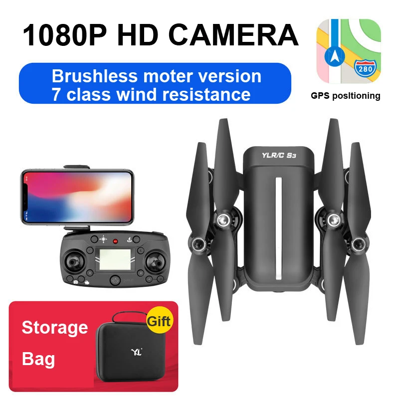 Gps динамическое слежение wifi FPV видео с 5G 1080 P/4 K HD камера RC Дрон Квадрокоптер вертолет 25 минут время полета - Цвет: 5MP Brushless motor