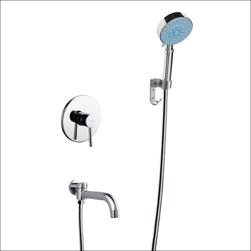 New Design Single Handle Rotate Tub and Shower Faucet Wall Mounted Handheld Shower Mixer Taps with